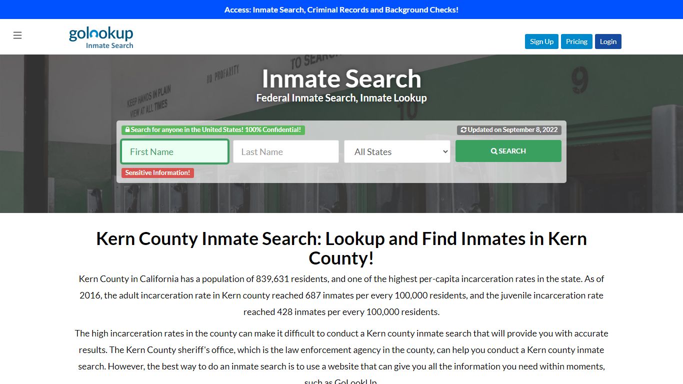 Kern County Inmate Search, Kern Country Sheriff Inmate, - GoLookUp